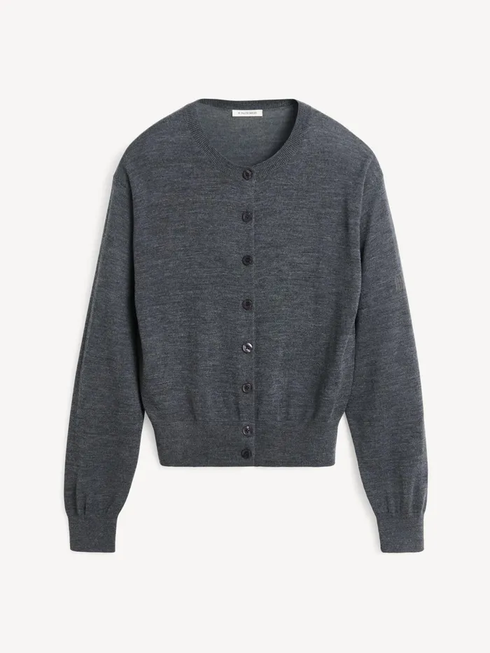 By Malene Birger Knitwear Women Montie Merino Wool Cardigan Jet Grey