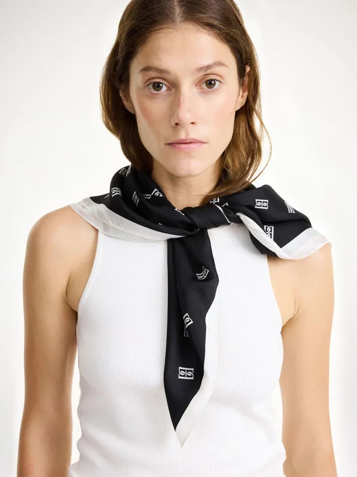 By Malene Birger Scarves Women Monnas Silk Scarf Black