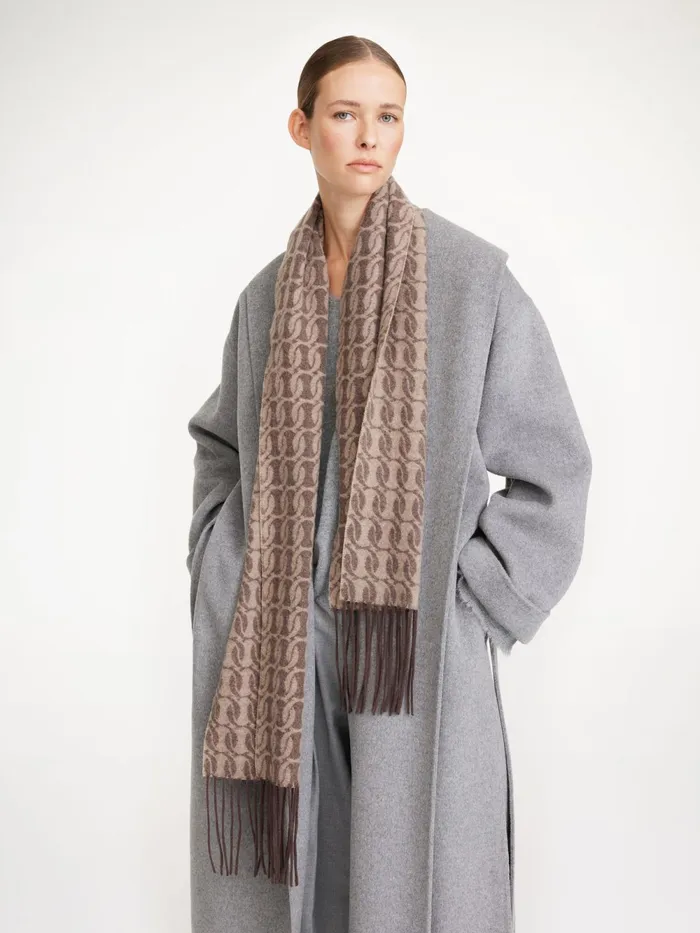 By Malene Birger Scarves Women Monni WoolBlend Scarf Grey Brown Melange