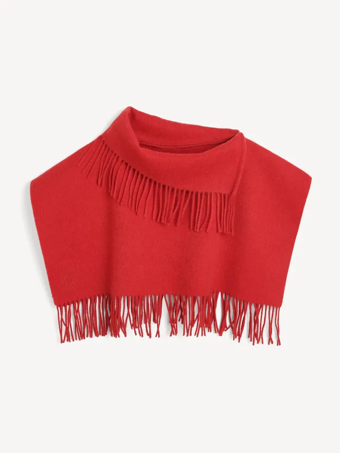 By Malene Birger Scarves Women Turtla Wool Fringe Bib Dark Chilli