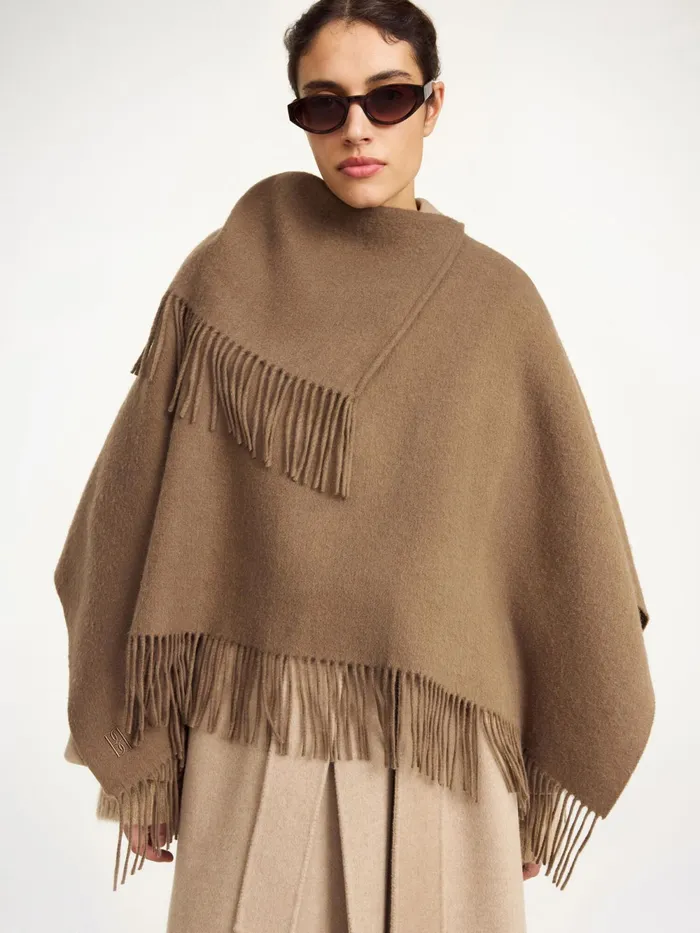 By Malene Birger Scarves Women Turtma Wool Poncho Light Brown
