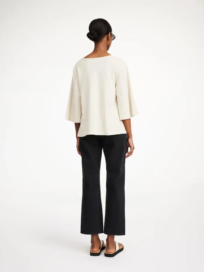 By Malene Birger Tops and Blouses Women Bryar Organic Cotton TShirt Oyster Gray