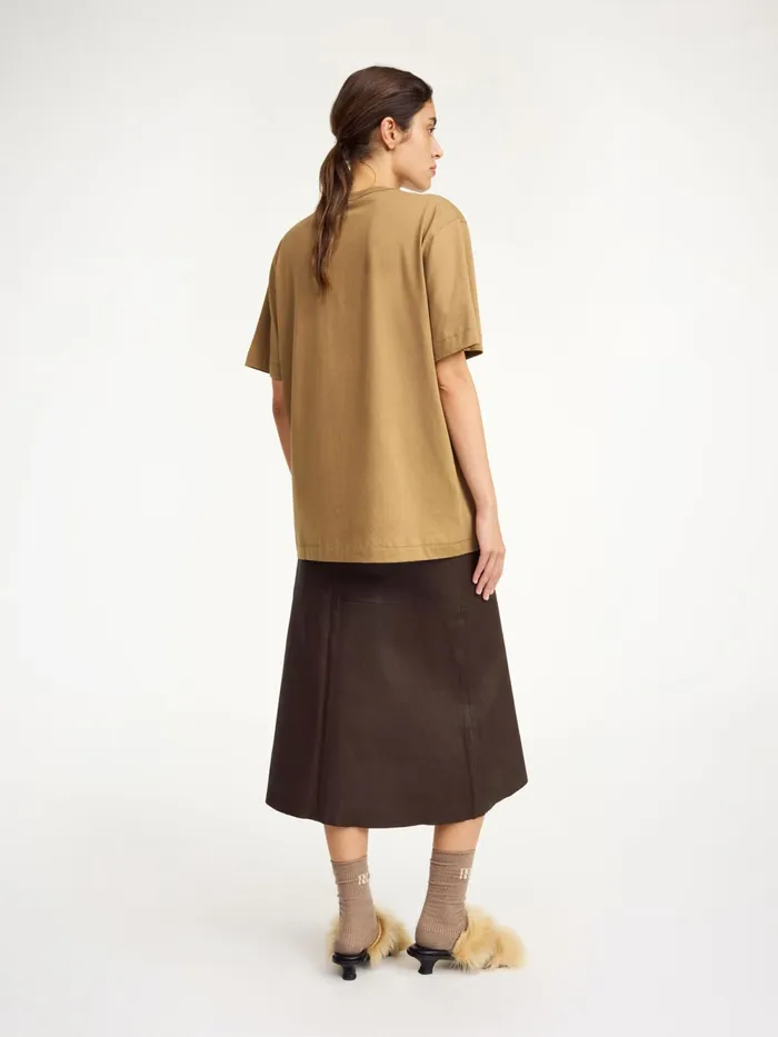 By Malene Birger Tops and Blouses Women Fayeh Organic Cotton TShirt Light Brown