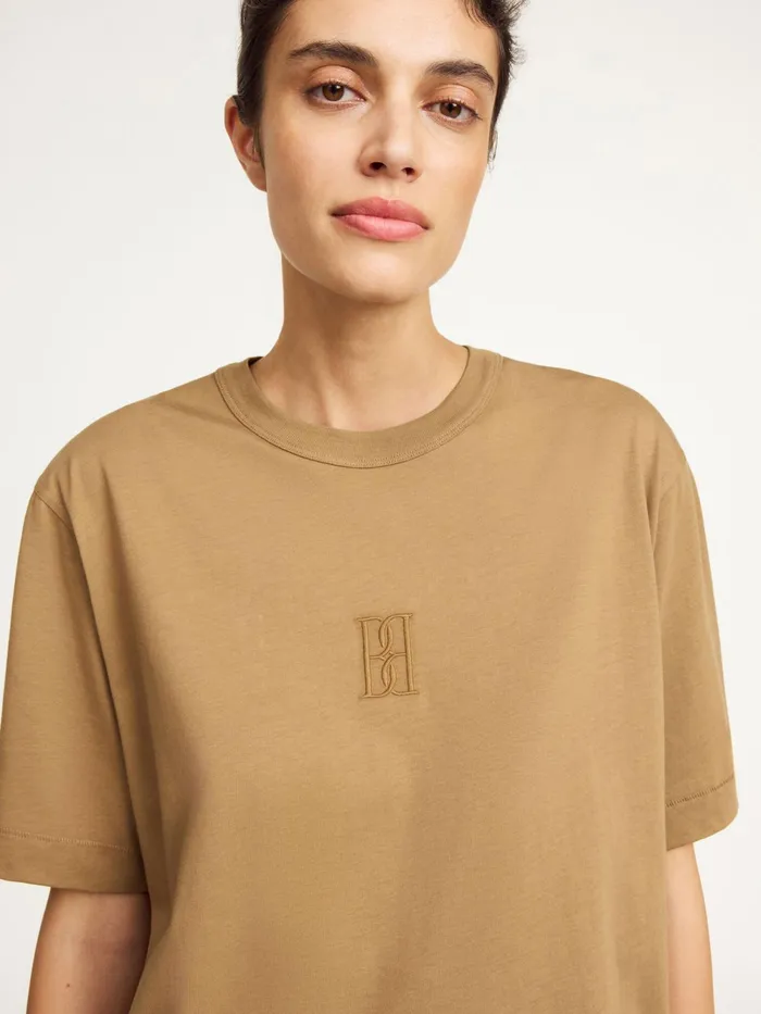 By Malene Birger Tops and Blouses Women Fayeh Organic Cotton TShirt Light Brown