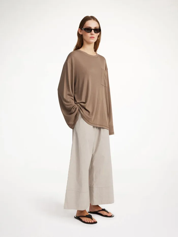 By Malene Birger Tops and Blouses Women Fayeh Oversized Longsleeve Shitake