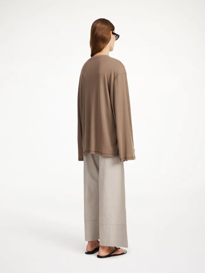 By Malene Birger Tops and Blouses Women Fayeh Oversized Longsleeve Shitake
