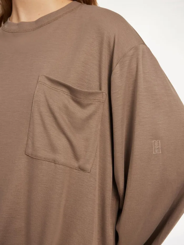 By Malene Birger Tops and Blouses Women Fayeh Oversized Longsleeve Shitake