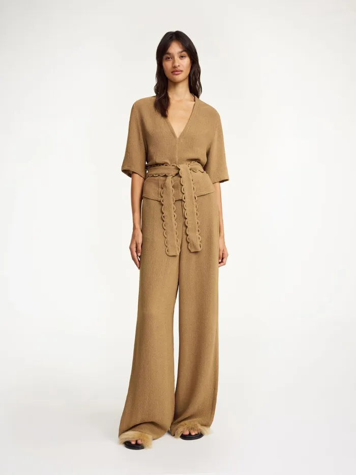 By Malene Birger Tops and Blouses Women Ullas Blouse Light Brown