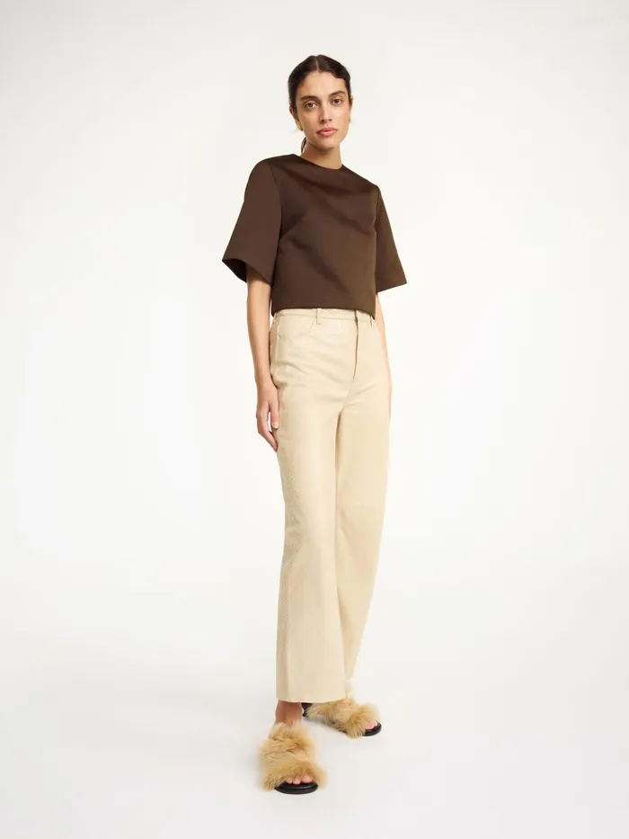 By Malene Birger Trousers Women Cailys Leather Trousers Nomad