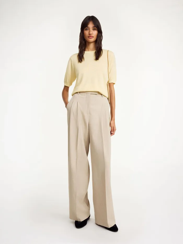 By Malene Birger Trousers Women Cymbaria HighWaist Trousers Beige Melange