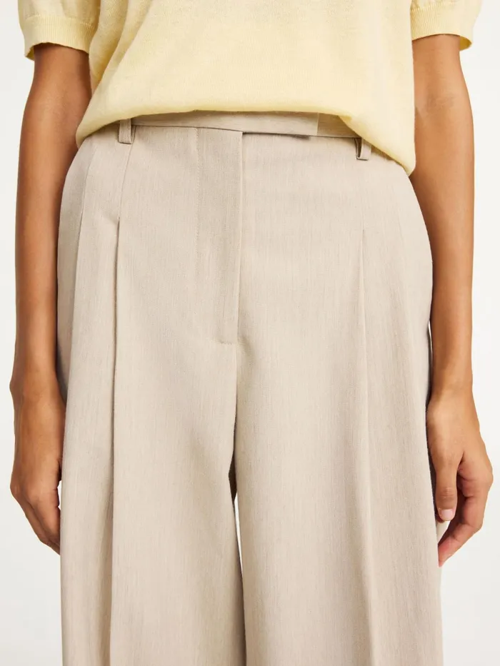 By Malene Birger Trousers Women Cymbaria HighWaist Trousers Beige Melange