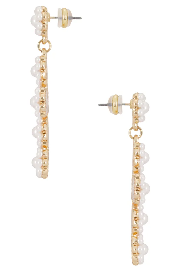 Candace Cross Earrings Ivory Women Lovers and Friends Jewelry Candace Cross Earrings Ivory Women Lovers and Friends Jewelry