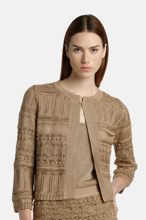 Cardigan Luisa Spagnoli Women Canaletta Canaletta Camel Cardigan Luisa Spagnoli Women Canaletta Canaletta Camel