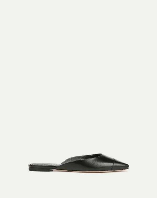 Carlotta Leather Flat Black Women Veronica Beard Shoes