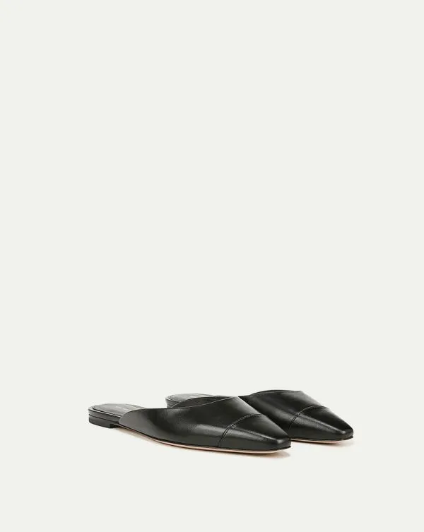 Carlotta Leather Flat Black Women Veronica Beard Shoes Carlotta Leather Flat Black Women Veronica Beard Shoes