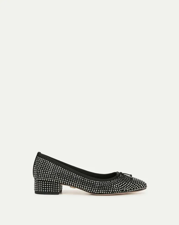 Cecile Rhinestone Ballet Pump Black Rhinestone Women Veronica Beard Shoes