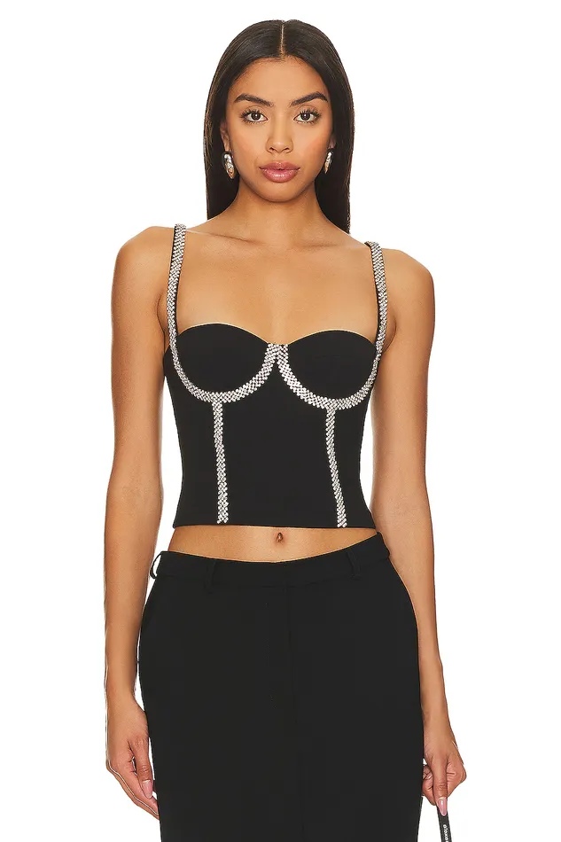 Cecilia Bustier Top Black Women Lovers and Friends Tops