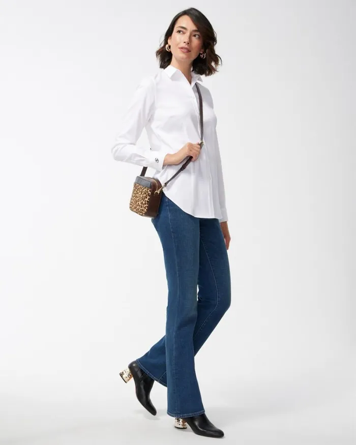 Chico039s Blouses and Shirts NoIron Fitted Stretch Shirt Optic White 8211 Clothing Chico039s Blouses and Shirts NoIron Fitted Stretch Shirt Optic White 8211 Clothing