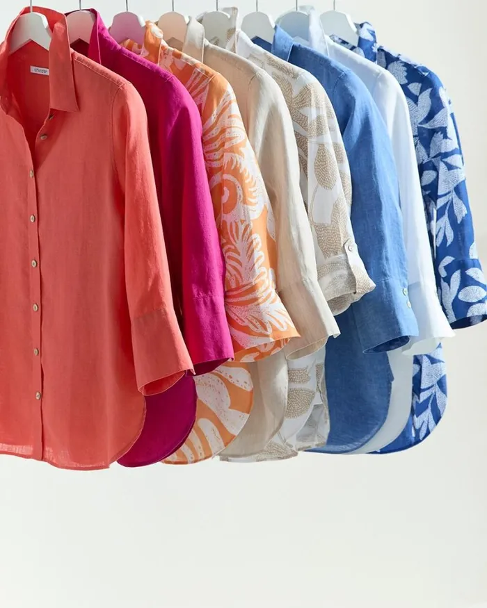 Chico039s Blouses and Shirts No Iron Linen 34 Sleeve Shirt Indigo 8211 Clothing Chico039s Blouses and Shirts No Iron Linen 34 Sleeve Shirt Indigo 8211 Clothing