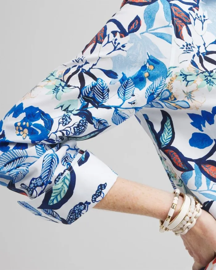 Chico039s Blouses and Shirts No Iron Stretch Cool Floral Shirt Intense Azure 8211 Clothing Chico039s Blouses and Shirts No Iron Stretch Cool Floral Shirt Intense Azure 8211 Clothing