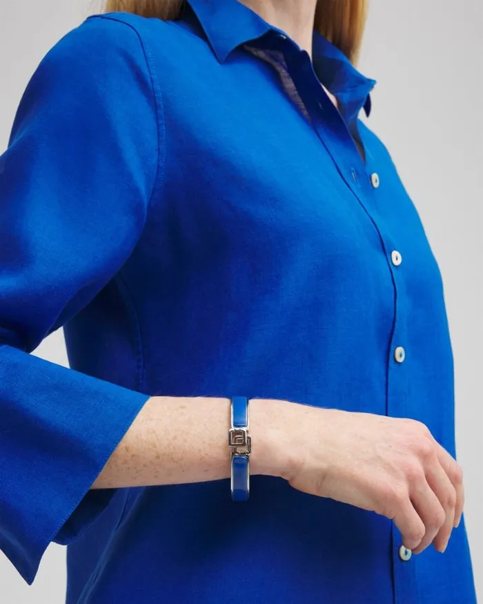 Chico039s Bracelets Blue Chico039s Click Bangle Intense Azure 8211 Shoes and Accessories