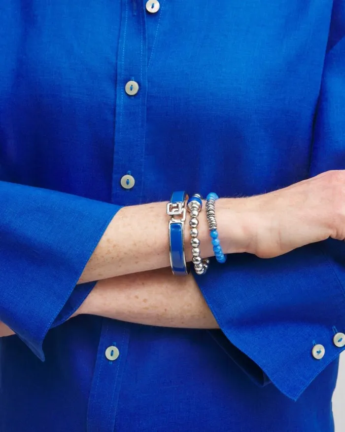 Chico039s Bracelets Blue Chico039s Click Bangle Intense Azure 8211 Shoes and Accessories