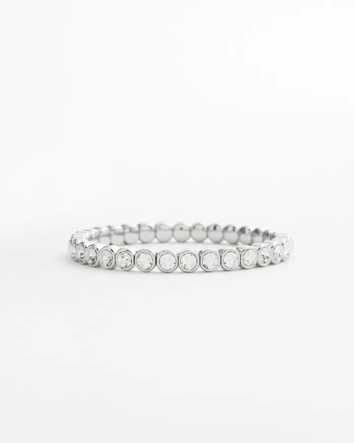 Chico039s Bracelets Faux Tennis Stretch Bracelet Silver 8211 Shoes and Accessories Chico039s Bracelets Faux Tennis Stretch Bracelet Silver 8211 Shoes and Accessories