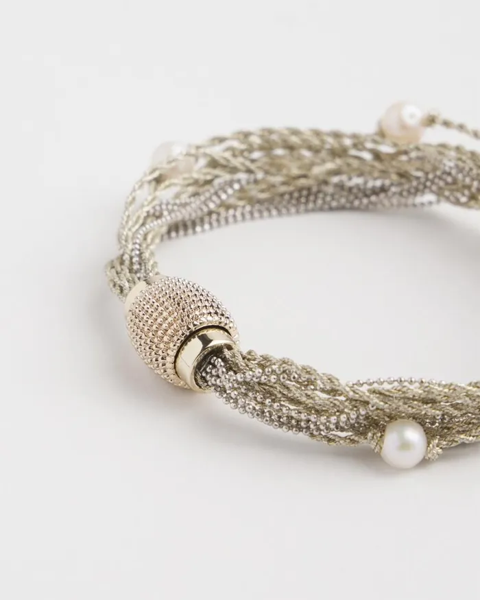 Chico039s Bracelets Fresh Water Pearl Magnetic Bracelet Silver 8211 Shoes and Accessories Chico039s Bracelets Fresh Water Pearl Magnetic Bracelet Silver 8211 Shoes and Accessories