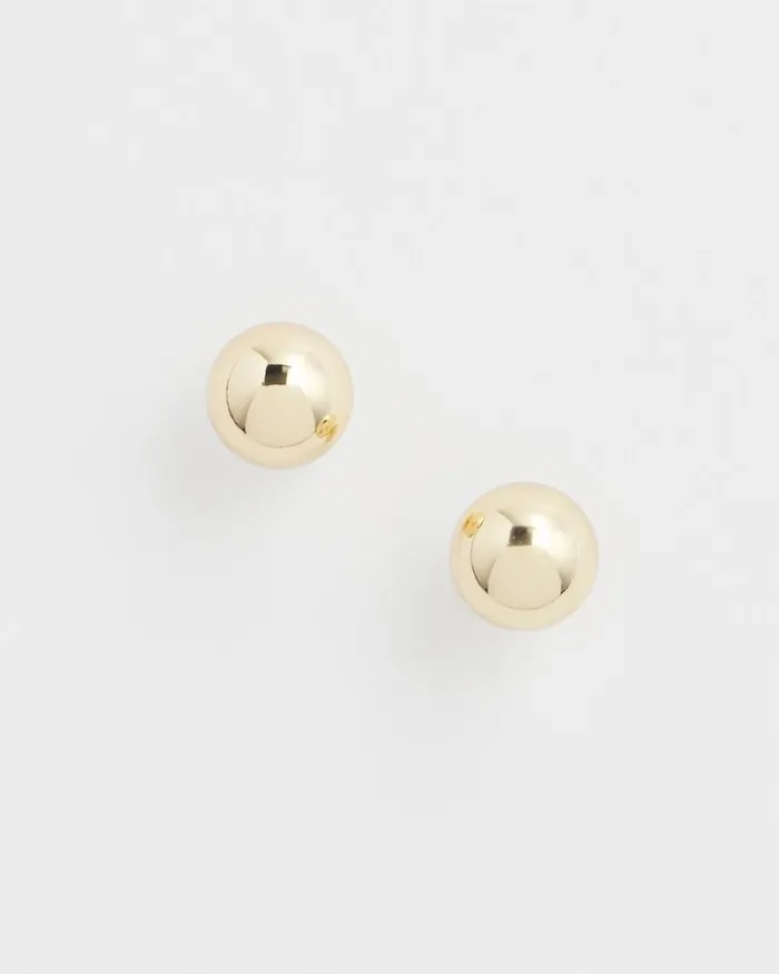 Chico039s Everyday Jewelry Gold Tone Stud Earrings Gold 8211 Shoes and Accessories