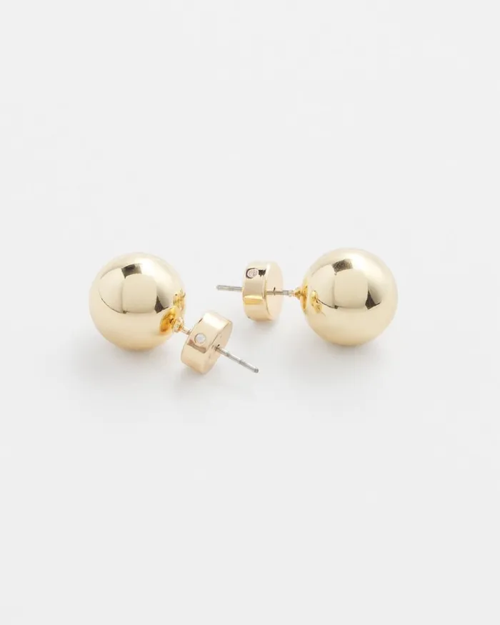 Chico039s Everyday Jewelry Gold Tone Stud Earrings Gold 8211 Shoes and Accessories