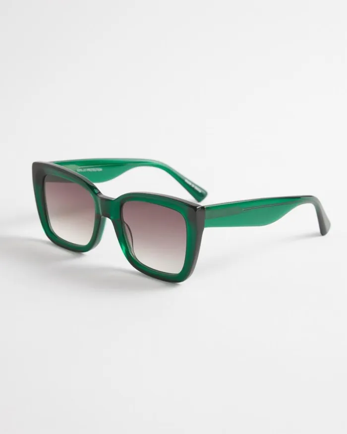 Chico039s Eyewear Green Square Sunglasses Green 8211 Shoes and Accessories