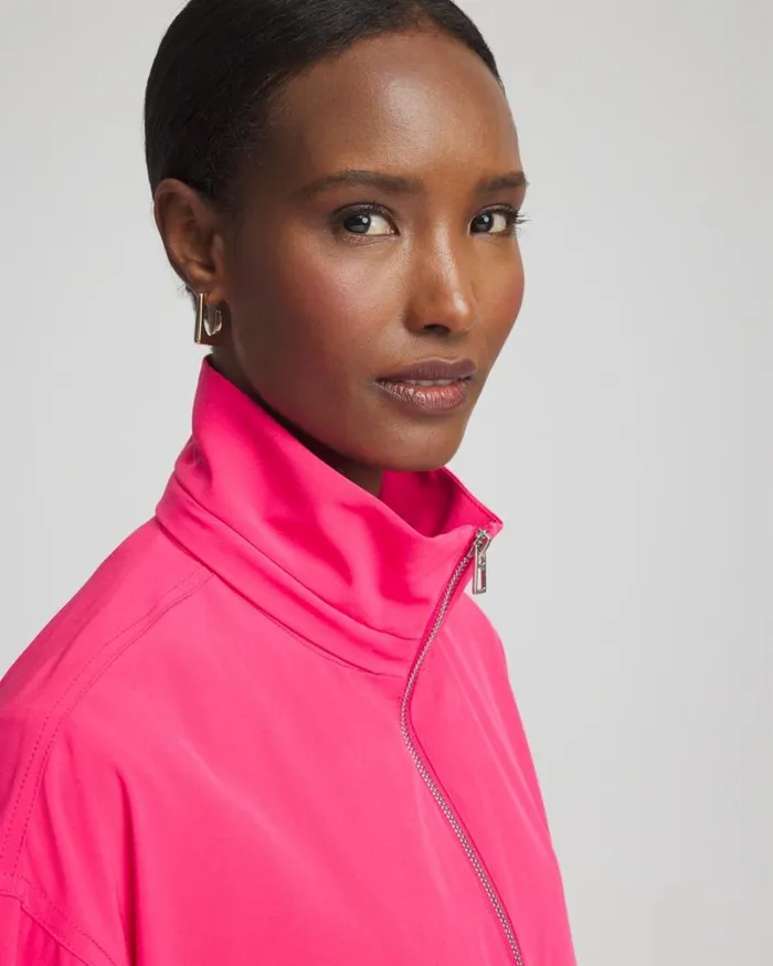 Chico039s Jackets and Coats Zenergy UPF Neema Bungee Hem Jacket Pink Bromeliad 8211 Clothing Chico039s Jackets and Coats Zenergy UPF Neema Bungee Hem Jacket Pink Bromeliad 8211 Clothing
