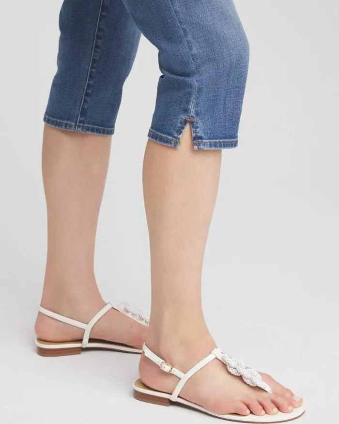 Chico039s Jeans and Denim 17034 Pull On Capris Naples Indigo 8211 Clothing