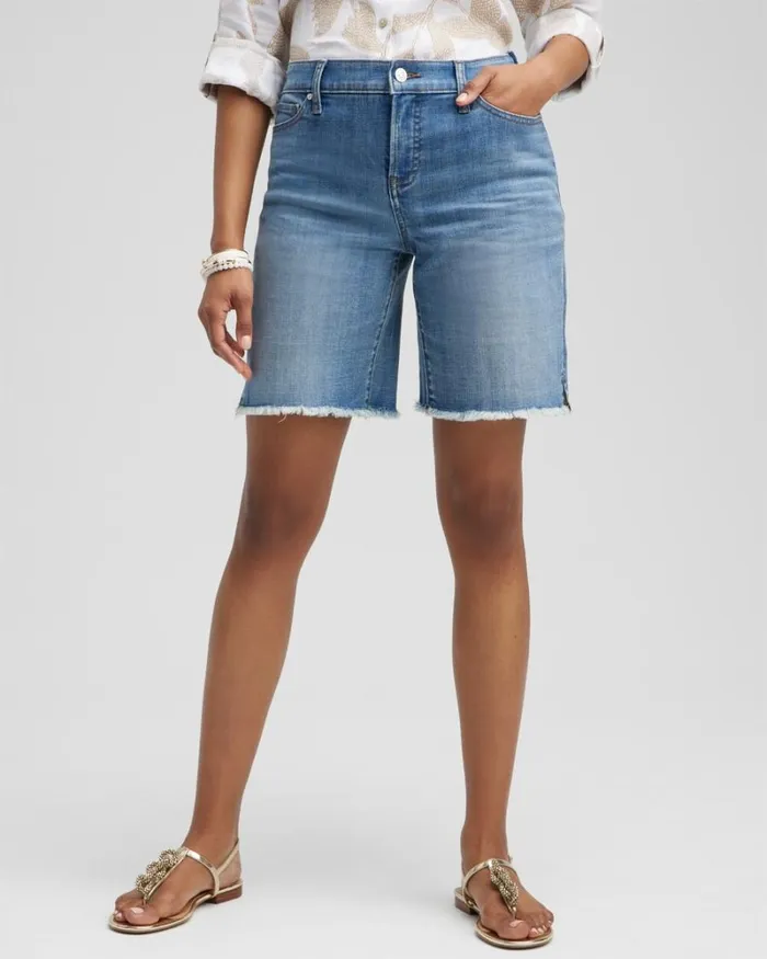 Chico039s Jeans and Denim Girlfriend 7034 Fray Hem Shorts Clyde Road Indigo 8211 Clothing Chico039s Jeans and Denim Girlfriend 7034 Fray Hem Shorts Clyde Road Indigo 8211 Clothing