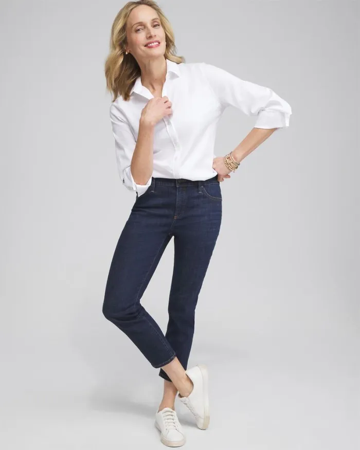 Chico039s Jeans and Denim Girlfriend Cropped Jeans Rainier Indigo 8211 Clothing Chico039s Jeans and Denim Girlfriend Cropped Jeans Rainier Indigo 8211 Clothing