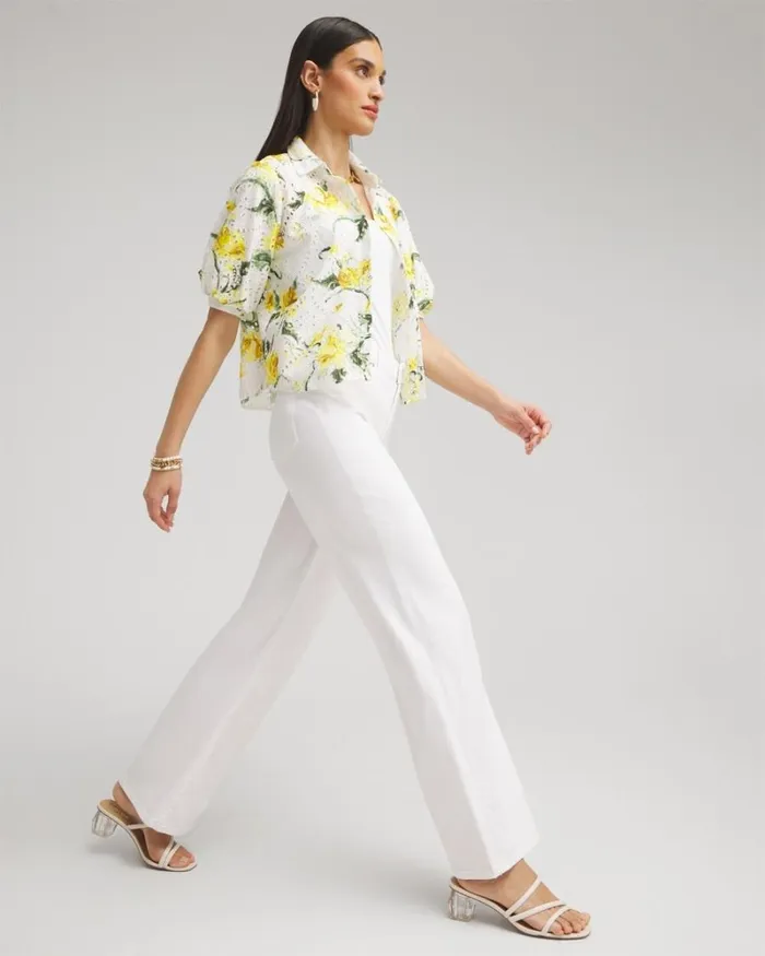 Chico039s Jeans and Denim High Rise Wide Leg Jeans Alabaster 8211 Clothing