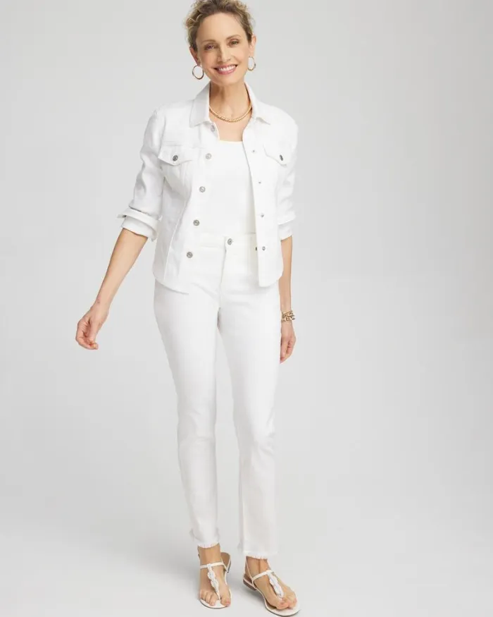 Chico039s Jeans and Denim No Stain Girlfriend Fray Hem Ankle Jeans Alabaster 8211 Clothing Chico039s Jeans and Denim No Stain Girlfriend Fray Hem Ankle Jeans Alabaster 8211 Clothing