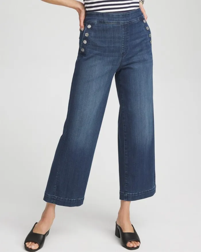 Chico039s Jeans and Denim PullOn Wide Leg Ankle Jeans Redwood Indigo 8211 Clothing Chico039s Jeans and Denim PullOn Wide Leg Ankle Jeans Redwood Indigo 8211 Clothing
