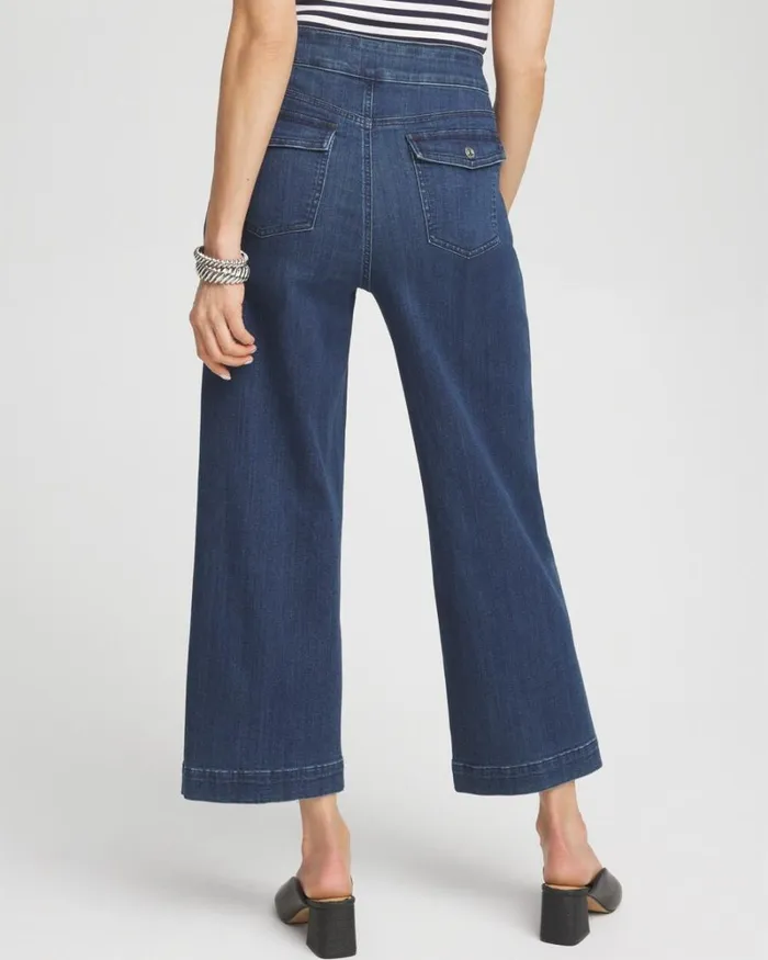 Chico039s Jeans and Denim PullOn Wide Leg Ankle Jeans Redwood Indigo 8211 Clothing Chico039s Jeans and Denim PullOn Wide Leg Ankle Jeans Redwood Indigo 8211 Clothing