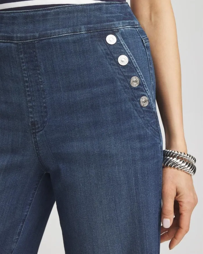 Chico039s Jeans and Denim PullOn Wide Leg Ankle Jeans Redwood Indigo 8211 Clothing Chico039s Jeans and Denim PullOn Wide Leg Ankle Jeans Redwood Indigo 8211 Clothing