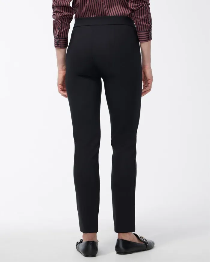 Chico039s Pants BiStretch Front Seam Slit Ankle Pants Black 8211 Clothing