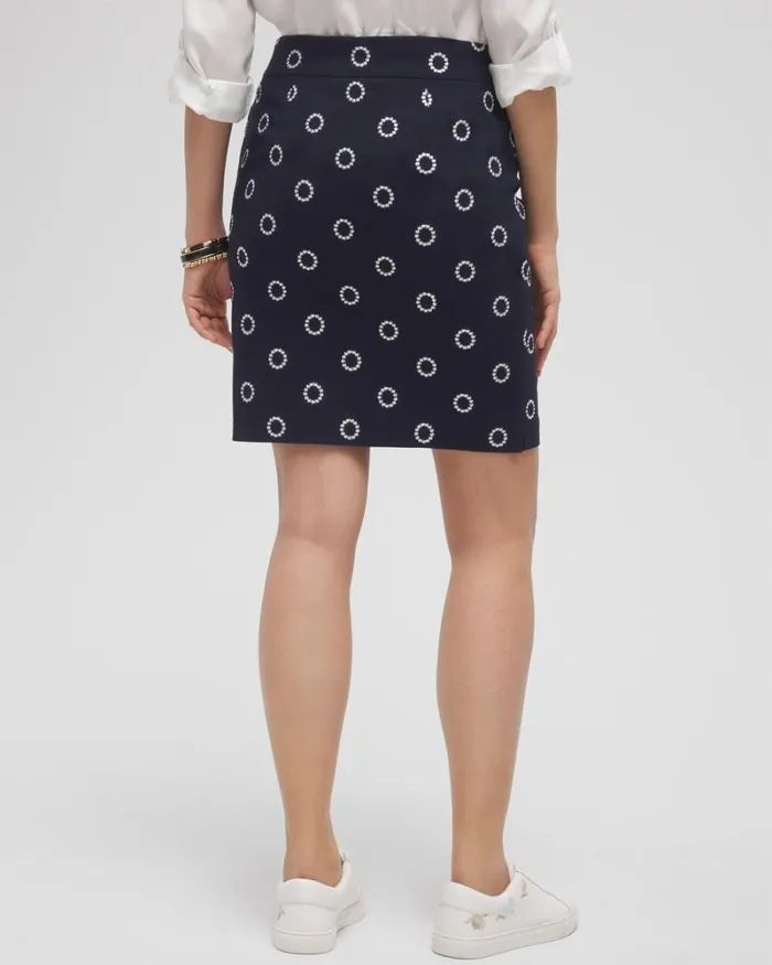 Chico039s Pants Brigitte Embroidered Skort Alabaster 8211 Clothing