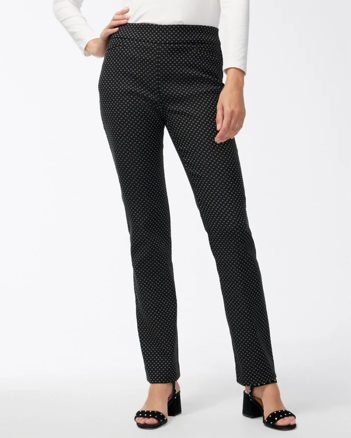 Chico039s Pants Brigitte Jacquard Stamp Pants Blackalabaster 8211 Clothing