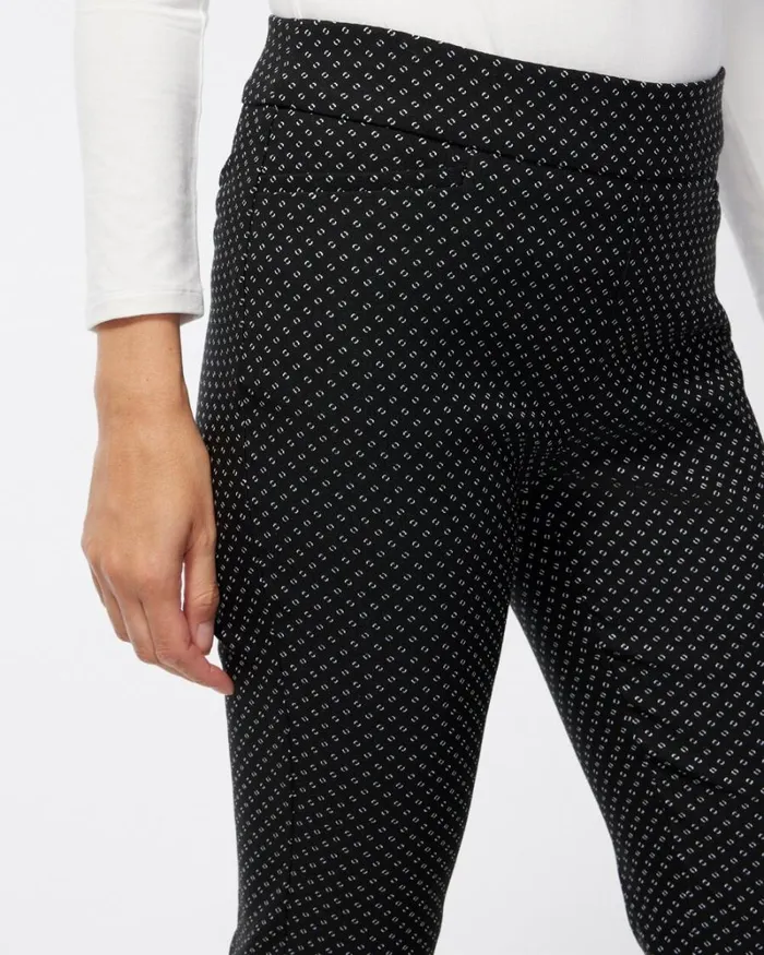 Chico039s Pants Brigitte Jacquard Stamp Pants Blackalabaster 8211 Clothing