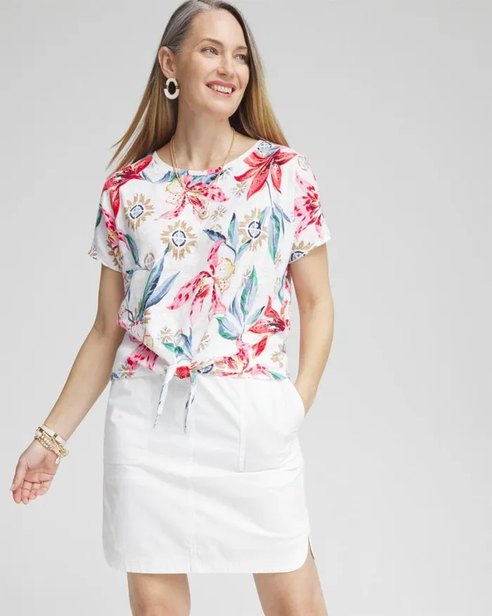 Chico039s Pants Poplin Skort Alabaster 8211 Clothing