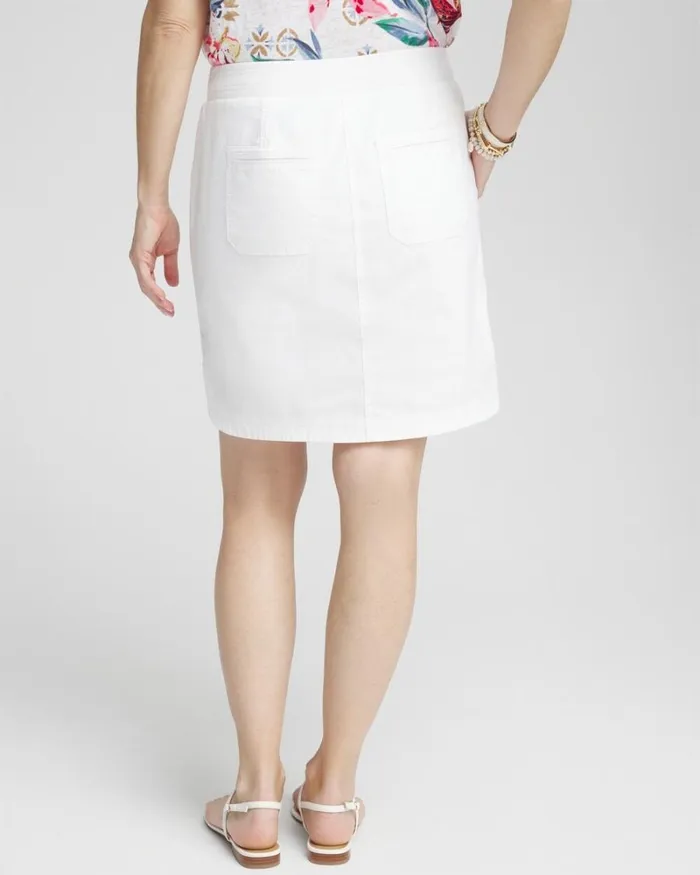 Chico039s Pants Poplin Skort Alabaster 8211 Clothing