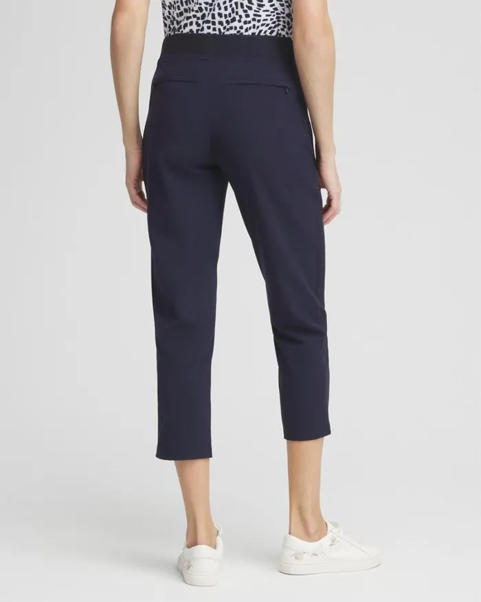 Chico039s Pants Zenergy UPF Neema Rib Mix Crops Black 8211 Clothing