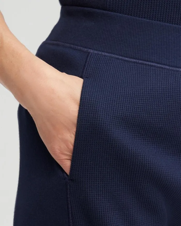 Chico039s Pants Zenergy Waffle Knit Pants Classic Navy 8211 Clothing