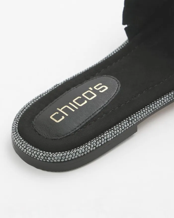 Chico039s Shoes Suede Slides Black 8211 Shoes and Accessories