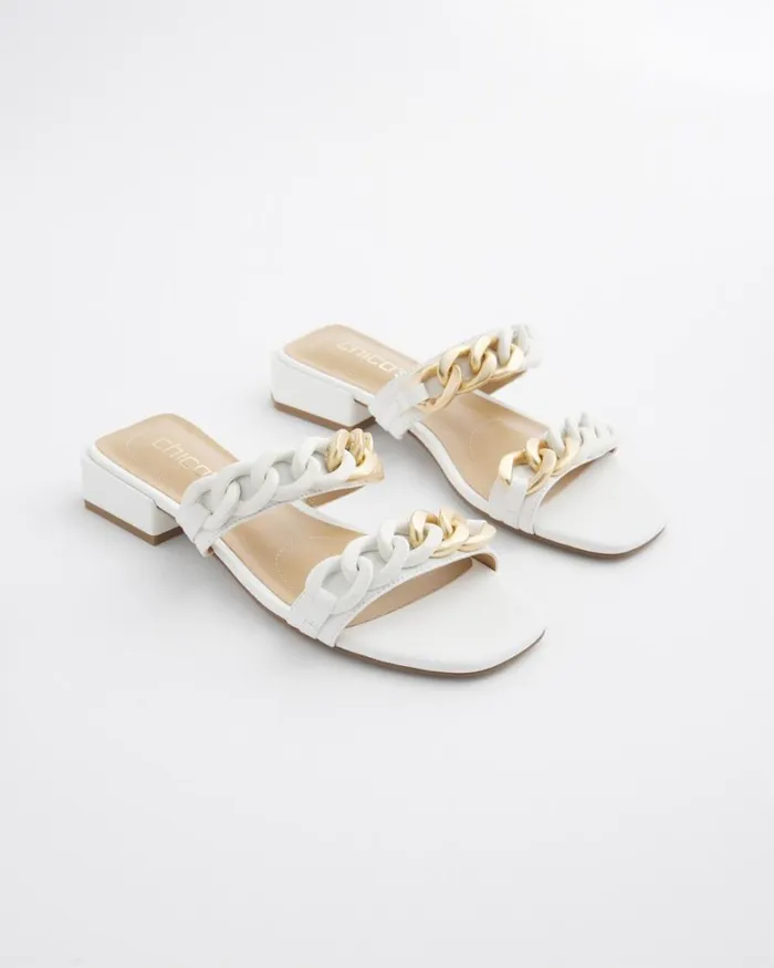 Chico039s Shoes White Chain Link Sandals White 8211 Shoes and Accessories